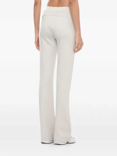 K-way Logo Patch Flared Pants In Gray