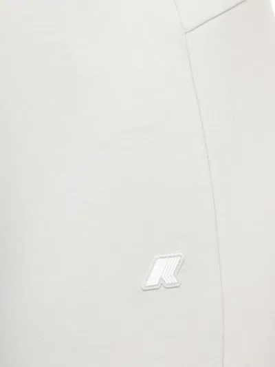 K-way Logo Patch Flared Pants In Gray