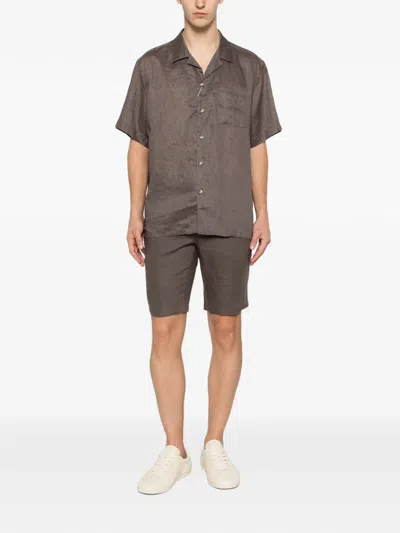 Sand Drawstring Shorts In Brown