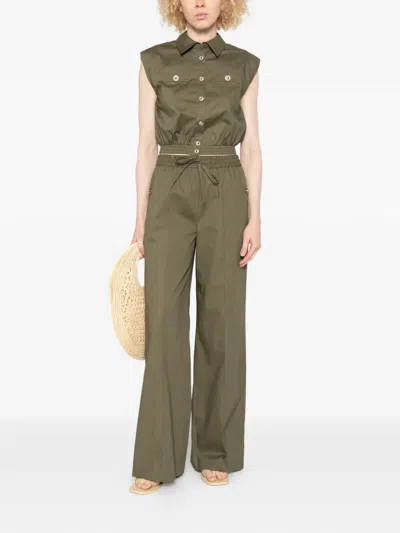 Twinset Drawstring Pants In Green