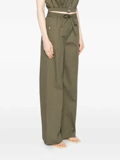 Twinset Drawstring Pants In Green