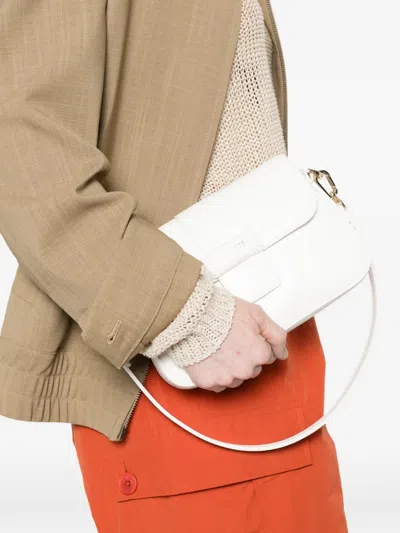 Lacoste Small Flap Shoulder Bag In White