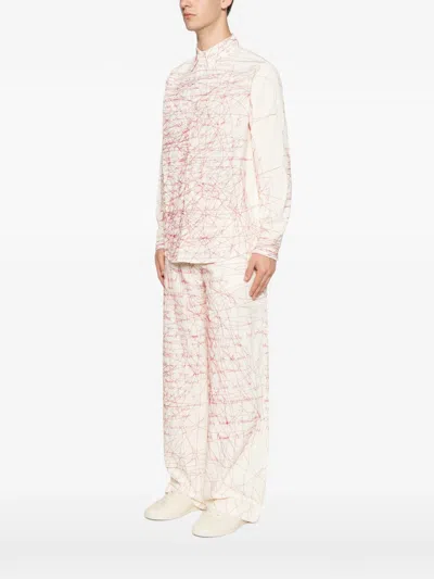 Kidsuper Scribbled Button Shirt In Neutral