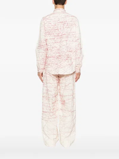 Kidsuper Scribbled Button Shirt In Neutral