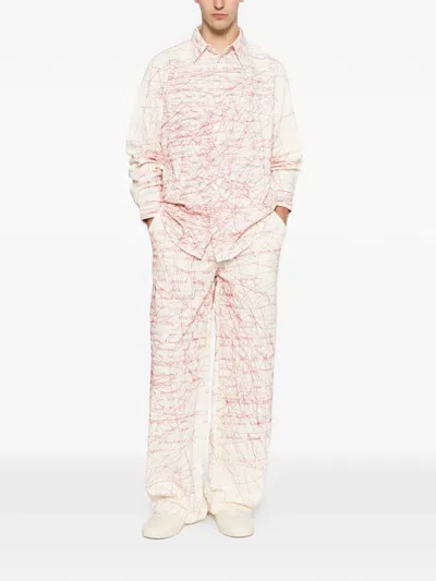 Kidsuper Scribbled Printed Trousers In Neutral