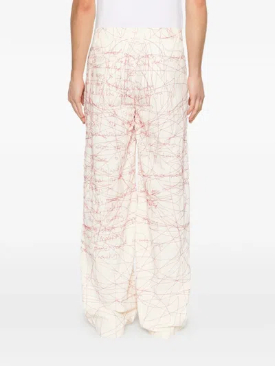 Kidsuper Scribbled Printed Trousers In Neutral