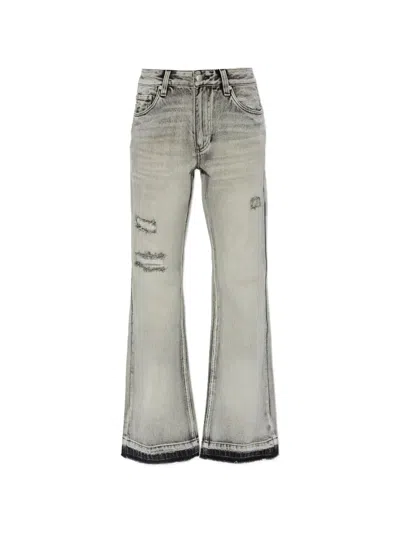 Misbhv Distressed Flared Jeans In Gray