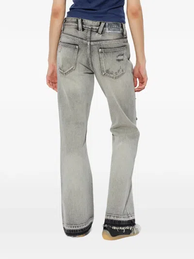 Misbhv Distressed Flared Jeans In Gray