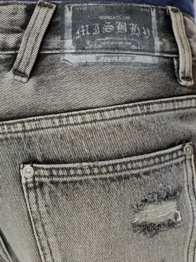 Misbhv Distressed Flared Jeans In Gray