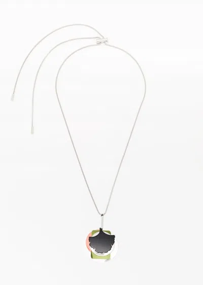 Plan C Sequin Pendant Necklace In Multi