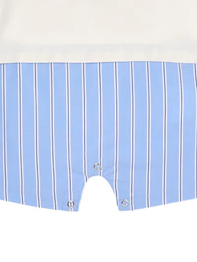 Off-white Striped Shorties In Neutral