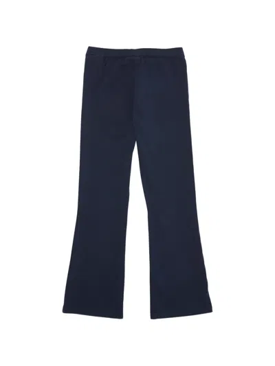Off-white Flared Trousers In Blue