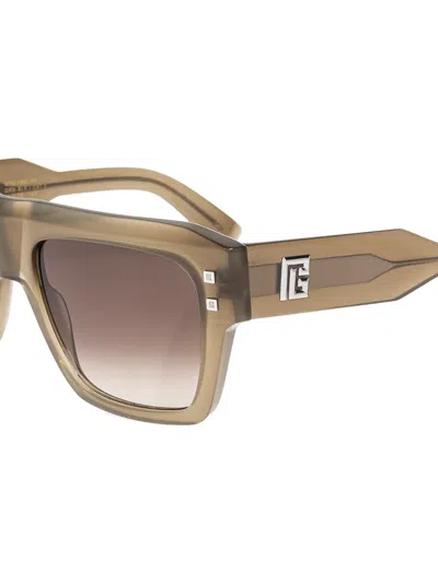 Balmain Square-frame Sunglasses In Brown