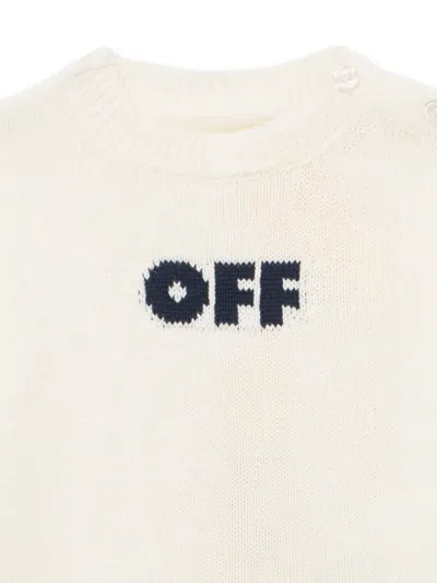 Off-white Long-sleeve Romper In White