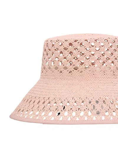 Max Mara Perforated Hat In Pink