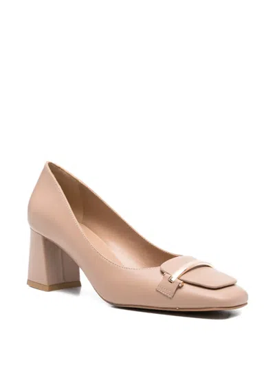 Sergio Moretti Firenze Square-toe Pumps In Neutral