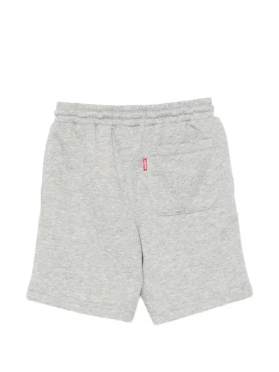 Levi's Logo-patch Drawstring Shorts In Gray