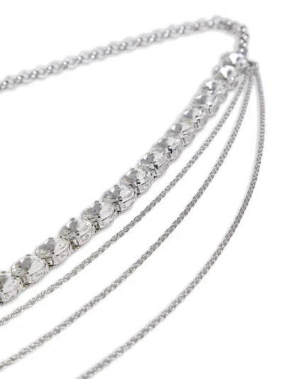 Liu •jo Precious-stones Belt In Silver