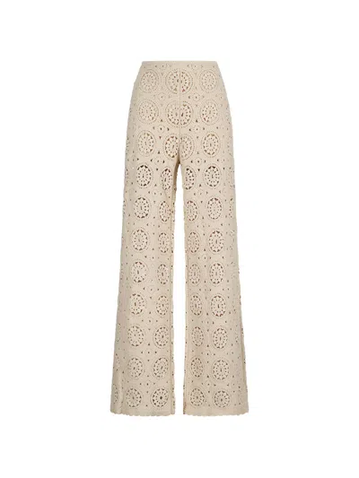 Frame The Crochet Pant In Brown