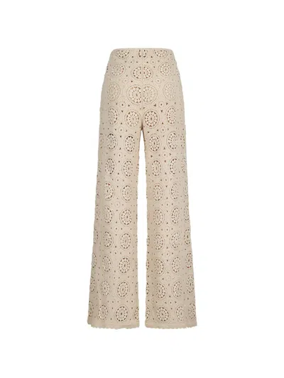 Frame The Crochet Pant In Brown