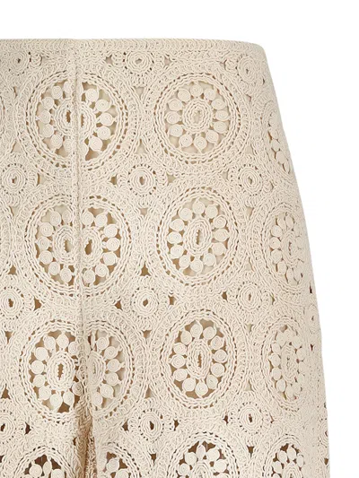Frame The Crochet Pant In Brown