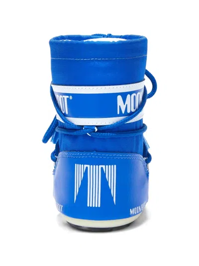 Moon Boot Icon Logo-print Laced Boots In Blue