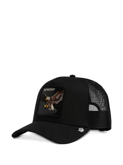Goorin Bros Represent Eagle Square-patch Cap Hat In Black