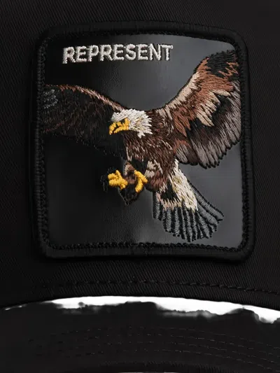 Goorin Bros Represent Eagle Square-patch Cap Hat In Black