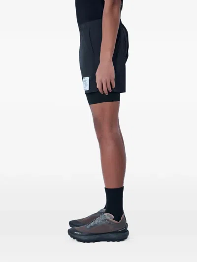 Satisfy Elasticated Waistband-compression Shorts In Black