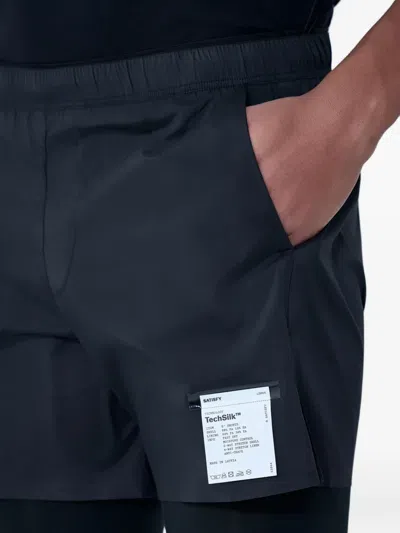 Satisfy Elasticated Waistband-compression Shorts In Black