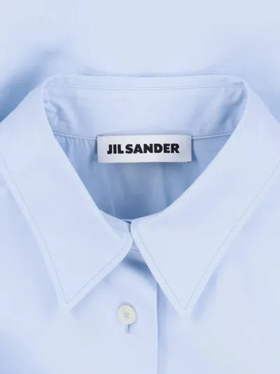 Jil Sander Oversized Button-up Shirt In Blue