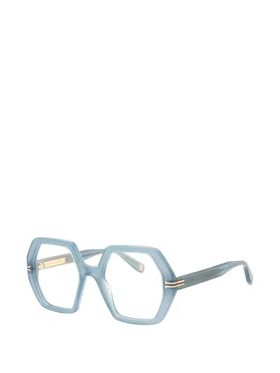 Marc Jacobs Geometric-frame Glasses In Blue