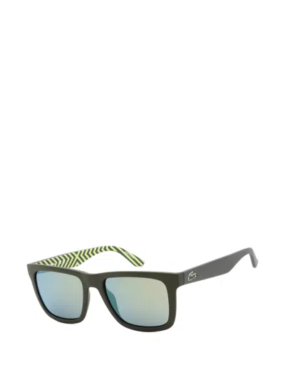 Lacoste Rectangle-frame Sunglasses In Green