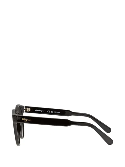 Ferragamo Round-frame Sunglasses In Black