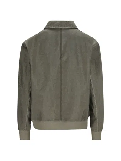 Massimo Osti Studio Collared Zip Jacket In Green