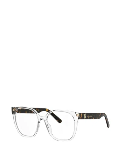 Marc Jacobs Square-frame Glasses In Metallic