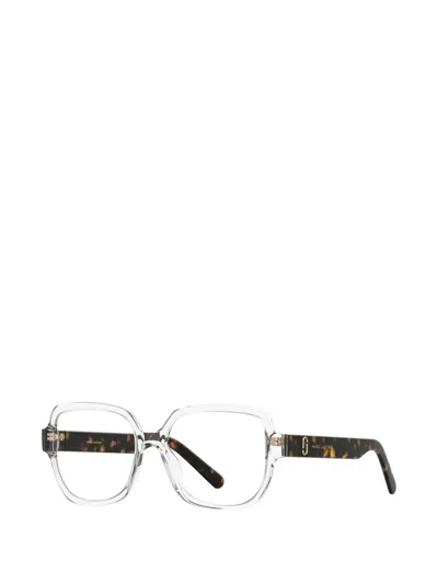Marc Jacobs Square Glasses In Metallic