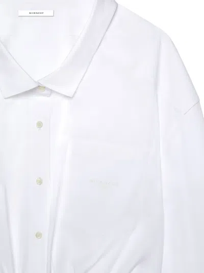 Givenchy Cropped Shirt In Poplin In Red