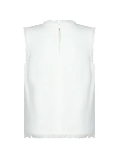 Antonelli Fringed-trim Top In White