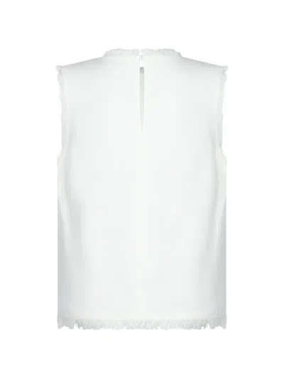 Antonelli Fringed-trim Top In White