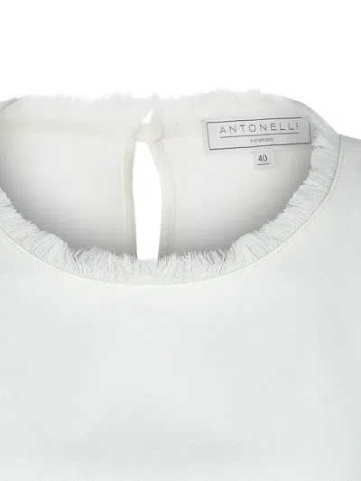 Antonelli Fringed-trim Top In White