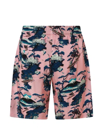 Mauna Kea Patterned Drawstring Shorts In Pink