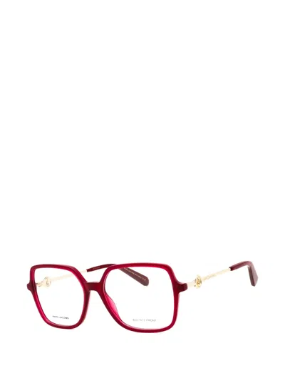 Marc Jacobs Square-frame Glasses In Red