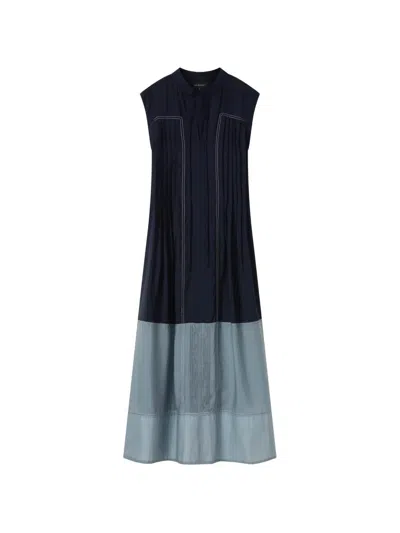 Lee Mathews Ondine Panelled Maxi Dress In Black