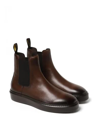 Doucal's Leather Chelsea Boots In Multi