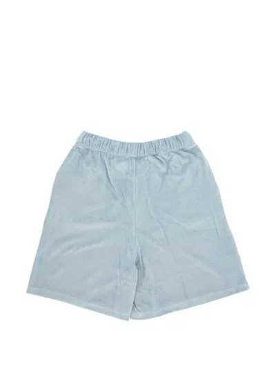 Majestic Drawstring Elasticated Shorts In Blue