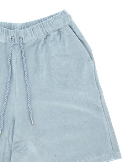 Majestic Drawstring Elasticated Shorts In Blue