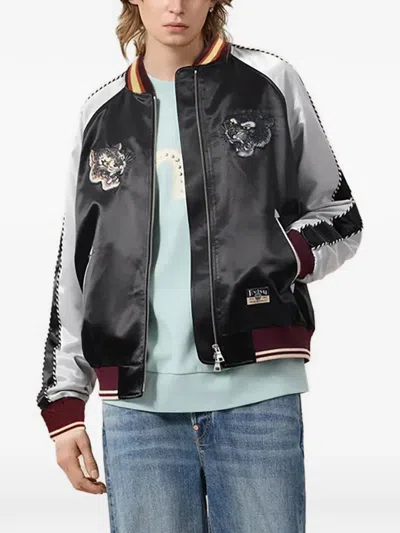 Evisu Leopard Embroidered Souvenir Jacket In Multi