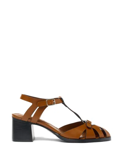 Scarosso Giulia Fisherman Heeled Sandals In Brown