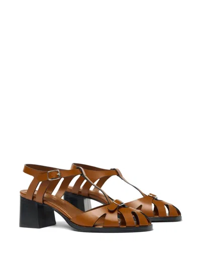 Scarosso Giulia Fisherman Heeled Sandals In Brown